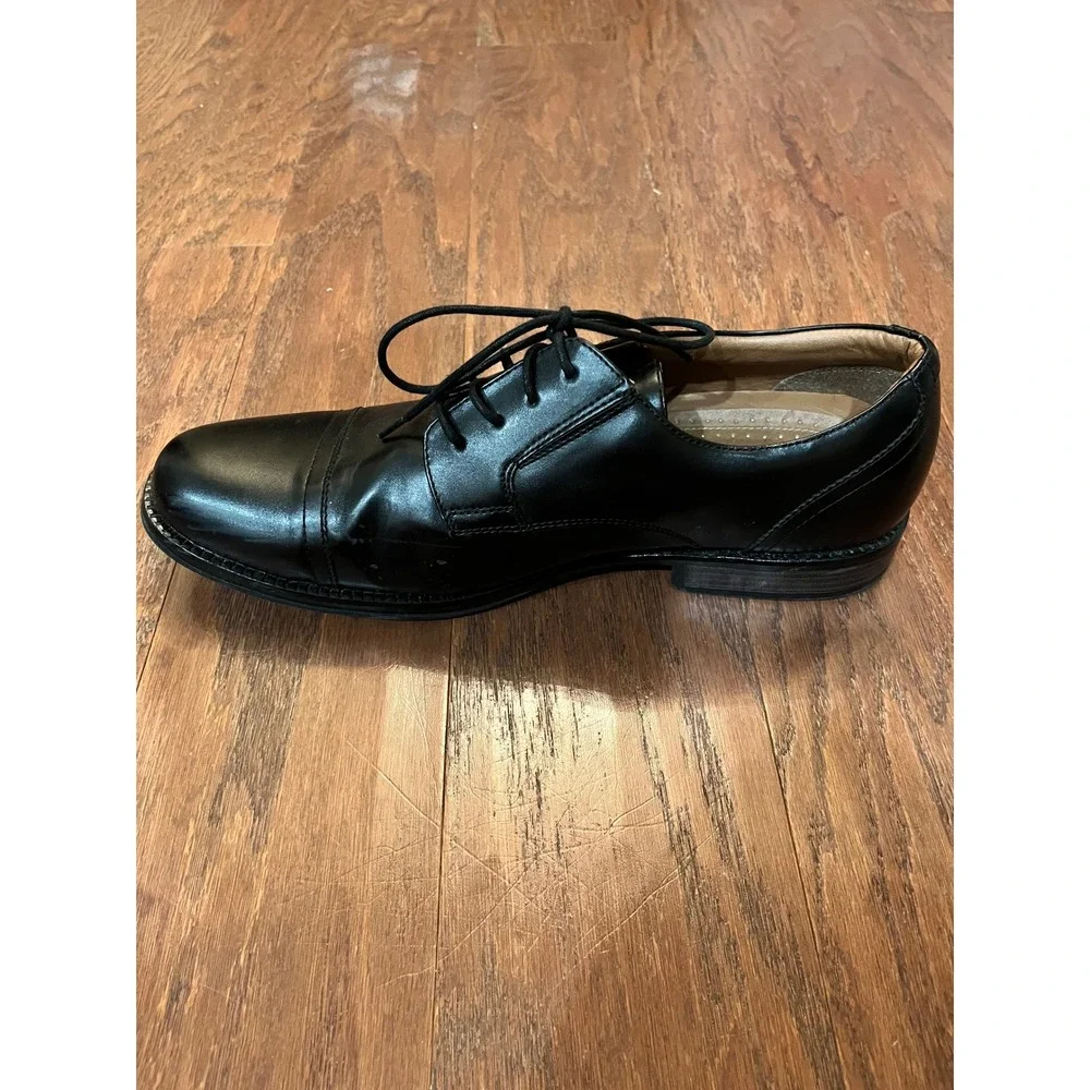 George Cap Toe Derby Shoes Men Black Lace Up Dress Shoes 13